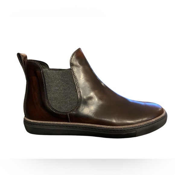 BRUNELLO CUCINELLI Monili Brown Leather Crystal Chelsea Boots - Picture 3 of 10